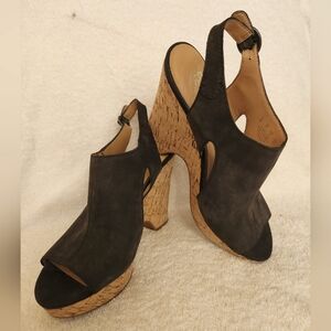Franco Sarto Suede Wedge Sandals
